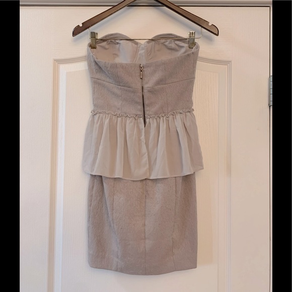 Guess Strapless Jacquard Peplum Dress - Picture 5 of 9